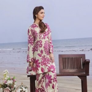 Lisa Premium Lawn With Lawn Dupatta (LIMELIGHT)