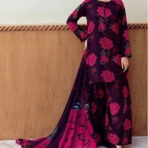 Lisa Premium Lawn With Lawn Dupatta (BAROQUE)