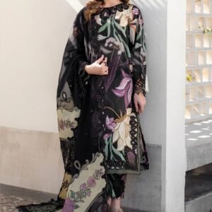 Lisa Premium Lawn With Lawn Dupatta (Baroque)