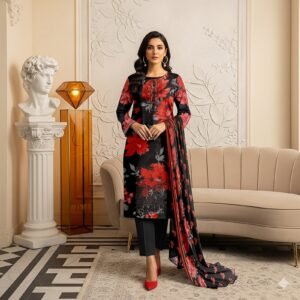 Lisa Premium Lawn With Lawn Dupatta (IZNIK)