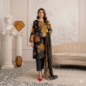 Lisa Premium Lawn With Lawn Dupatta (IZNIK)