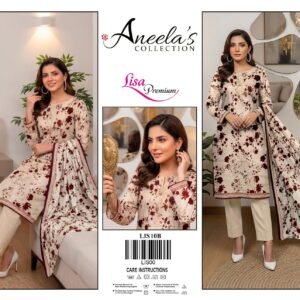 Lisa Premium Lawn With Lawn Dupatta (ANEELA'S COLLECTION)
