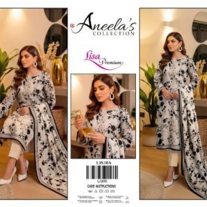 Lisa Premium Lawn With Lawn Dupatta (ANEELA'S COLLECTION)