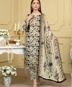 “BAROQUE”Luxury Digital Printed Khaddar With Luxury Khaddar Dupatta