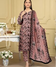 “BAROQUE”Luxury Digital Printed Khaddar With Luxury Khaddar Dupatta