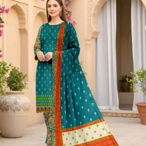 “SAPPHIRE”Luxury Digital Printed Khaddar With Luxury Khaddar Dupatta