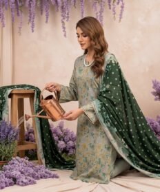 “BAROQUE”Luxury Digital Printed Khaddar With Luxury Khaddar Dupatta